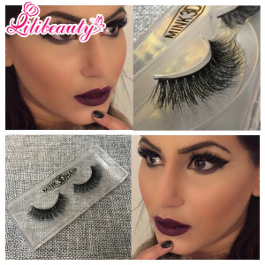 100% Natural Siberian Mink Lashes Extensions Thick False Eyelashes Cosmetics